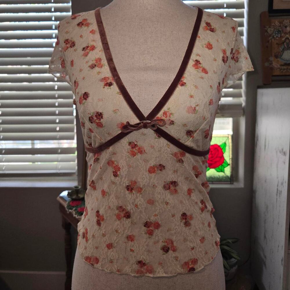 Y2k kimchi blue lace floral